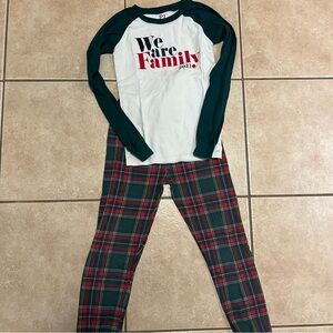 Place Kids Pajama Set - Green and Red Plaid